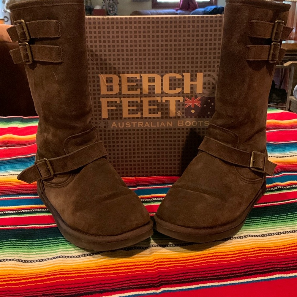 Beach Feet Brown Boots, always stored in box.